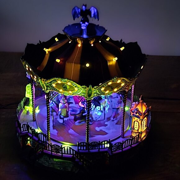 Lemax RETIRED Spooky Town SCARE-OUSEL!! - Picture 1 of 14